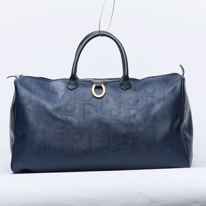 Dior Midnight Blue Weekender Bag with Gold Accent
